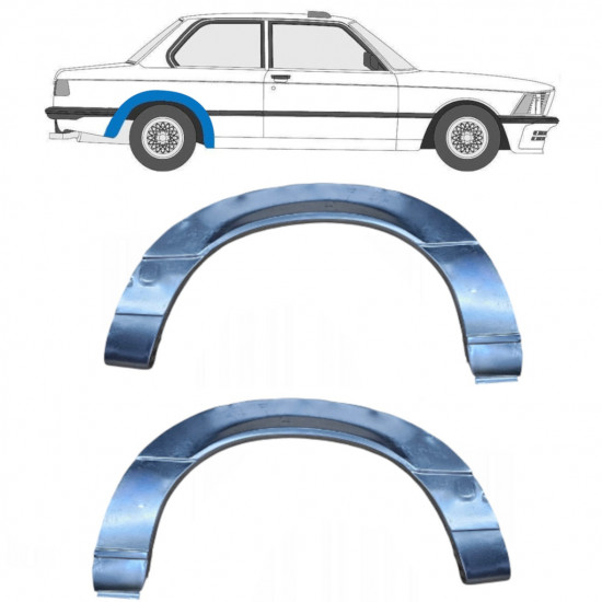 Reparatiepaneel achterspatbord voor BMW 3 E21 1975-1984 / Links + Rechts / Set 6411