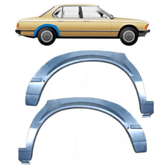 Reparatiepaneel achterspatbord voor BMW 7 E23 1976-1986 / Links + Rechts / Set 10417