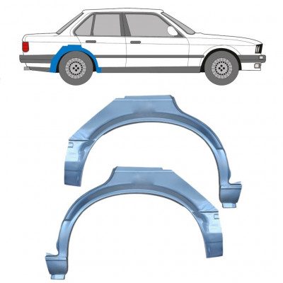 Reparatiepaneel achterspatbord voor BMW 3 E30 1982-1987 / Links + Rechts / Set 6391