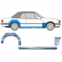 Reparatie dorpel + voorste spatbord + achterste spatbord voor BMW 3 E30 1985-1987 CABRIO / Rechts / Set 12571