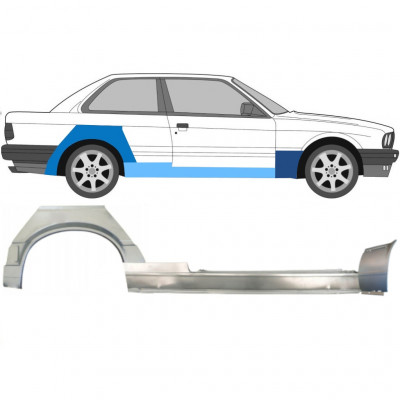 Reparatie dorpel + voorste spatbord + achterste spatbord voor BMW 3 E30 1987-1994 / Rechts 11511