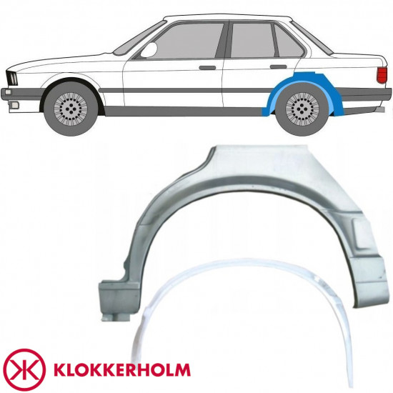 BMW 3 E30 1987-1994 4 DEUR WIELKAST REPARATIE PANEEL INTERN + BUITENSTE / SET / LINKS
