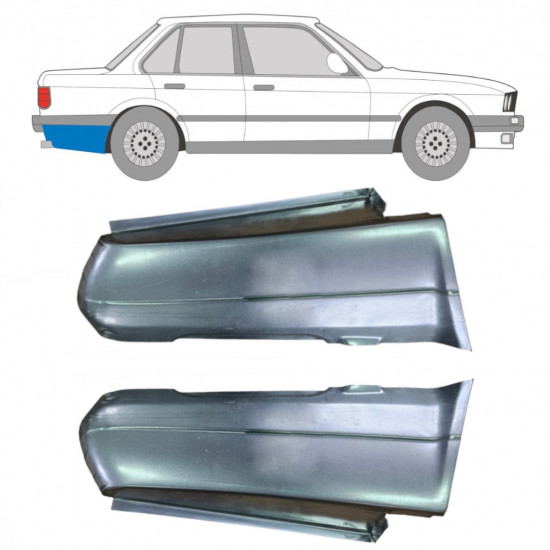 BMW 3 E30 1982-1987 2/4 DEUR ACHTERSPATBORD REPARATIEPANEEL / PAAR