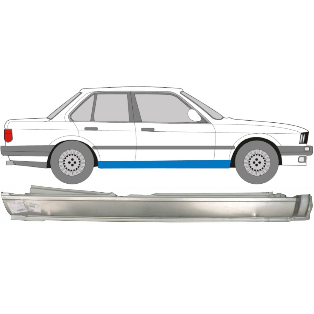 BMW 3 E30 1982-1994 4-DEUR VOL DORPEL REPARATIEPANEEL / RECHTS