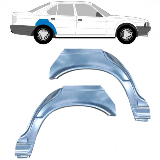 Reparatiepaneel achterspatbord voor BMW 5 E34 1987-1996  / Links + Rechts / SEDAN / Set 6399