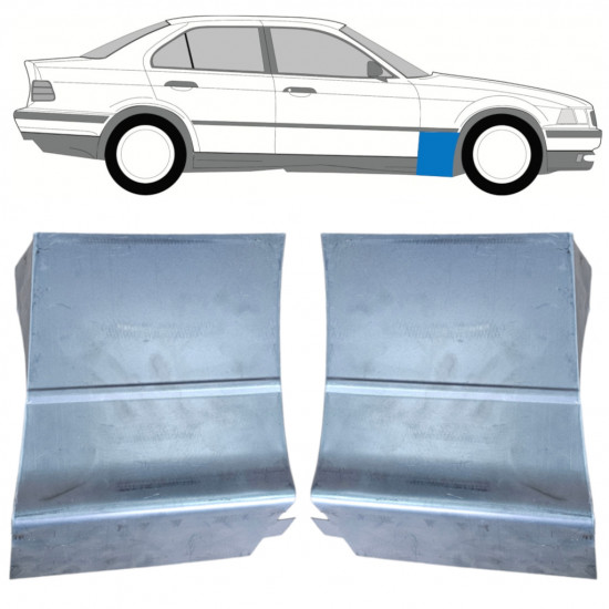 Reparatiepaneel voorspatbord voor BMW E36 3 1990-2000 / Links + Rechts / Set 9851