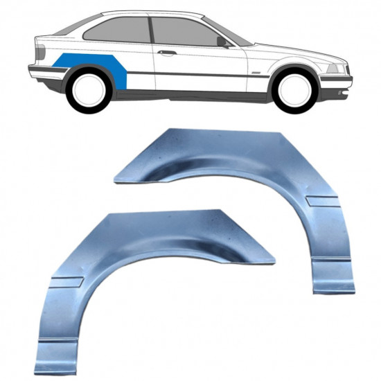 Reparatiepaneel achterspatbord voor BMW 3 E36 / Links + Rechts / COMPACT / Set 5500