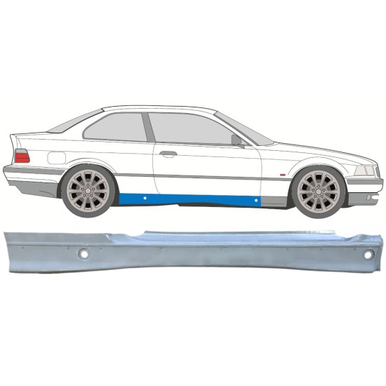 Volledige dorpel voor BMW 3 E36 1990-2000 / Rechts / COUPE 16065