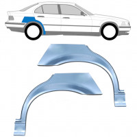 Reparatiepaneel achterspatbord voor BMW 3 E36 1990-2000  / Links + Rechts / SEDAN / Set 6393