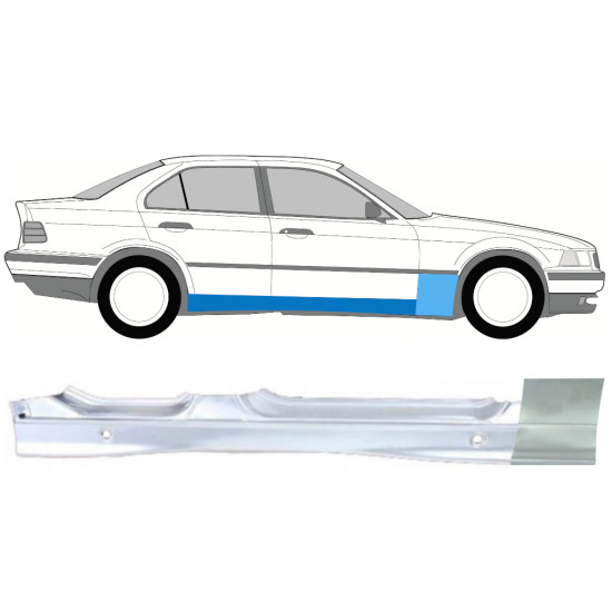 BMW 3 E36 1990-2000 VOORSPATBORD REPARATIEPANEEL + DORPEL REPARATIEPANEEL / SET / RECHTS