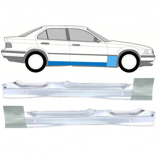 BMW 3 E36 1990-2000 VOORSPATBORD REPARATIEPANEEL + DORPEL REPARATIEPANEEL / SET / LINKS+RECHTS