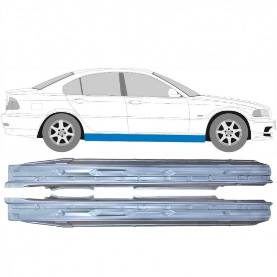 Volledige dorpel voor BMW E46 3 1998-2005 / Links + Rechts / Set 9949