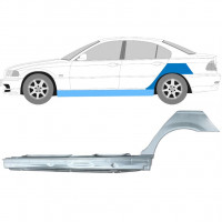 Volledige dorpel + reparatiepaneel achter spatbord voor BMW 3 E46 1998-2006 / Links / Set 11259