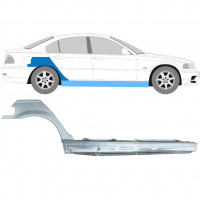 Reparatiepaneel dorpel + achterspatbord voor BMW E46 3 1998-2005 / Rechts / Set 11258