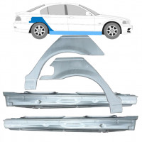 Volledige dorpel + reparatiepaneel achter spatbord voor BMW 3 E46 1998-2006 / Set 11260