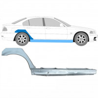 Reparatiepaneel dorpel + achterspatbord voor BMW E46 3 1998-2005 / Rechts / Set 11243