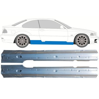 Volledige dorpel voor BMW 3 E46 1998-2006 / Links + Rechts / COUPE / Set 16814