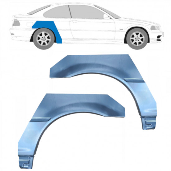 Reparatiepaneel achterspatbord voor BMW E46 3 Cabrio 1998-2005 / Links + Rechts / COUPE / Set 6199