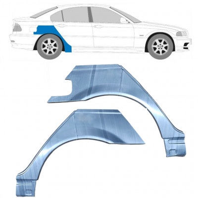 Reparatiepaneel achterspatbord voor BMW E46 3 1998-2005 / Links + Rechts / Set 6204