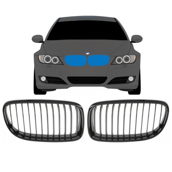 Grill voor BMW 3 E90 2008-2012 / Links + Rechts / Set 16305