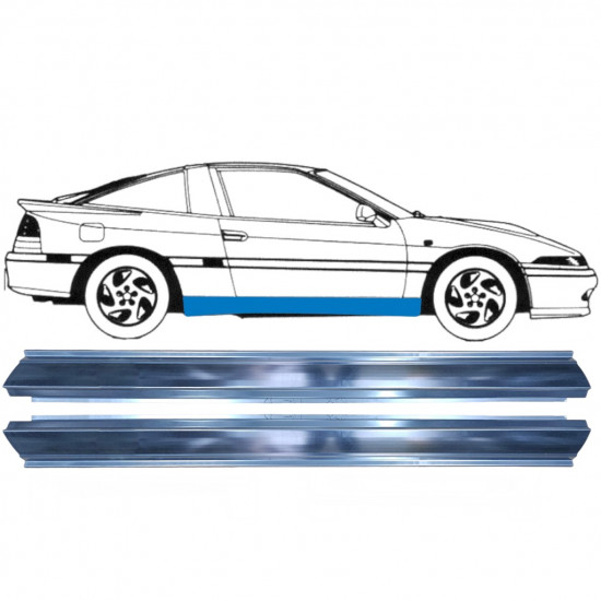 Reparatie dorpel voor Mitsubishi Eclipse 1989-1995 / Set 11333