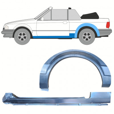 FORD ESCORT 1981-1990 CABRIO DORPEL + WIELKAST REPARATIE PANEEL / SET / LINKS