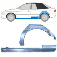 Reparatiepaneel dorpel + achterspatbord voor Ford Escort 1990-2000  CABRIO / Links / Set 12590