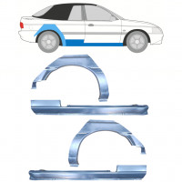 Reparatiepaneel dorpel + achterspatbord voor Ford Escort 1990-2000  CABRIO / Set 12591