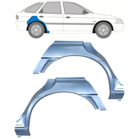 FORD ESCORT 1995-2000 5 DEUR ACHTERSTE WIELKAST REPARATIE PANEEL / SET