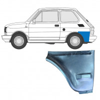 Reparatiepaneel achterste spatbord onderste deel voor Fiat 126p 1985-1994 / Links 7582