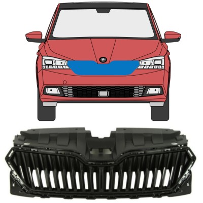 Grill voor Skoda Fabia 2018-2021 16214