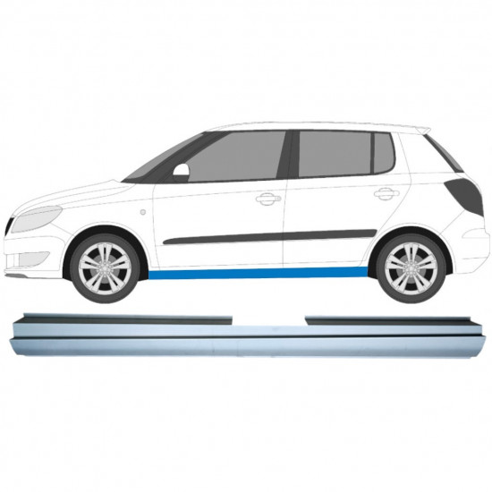 Reparatie dorpel voor Skoda Fabia 2007-2015 / Links 5079