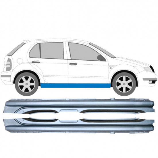 Volledige dorpel voor Skoda Fabia 1999-2007 / Links + Rechts / Set 9262