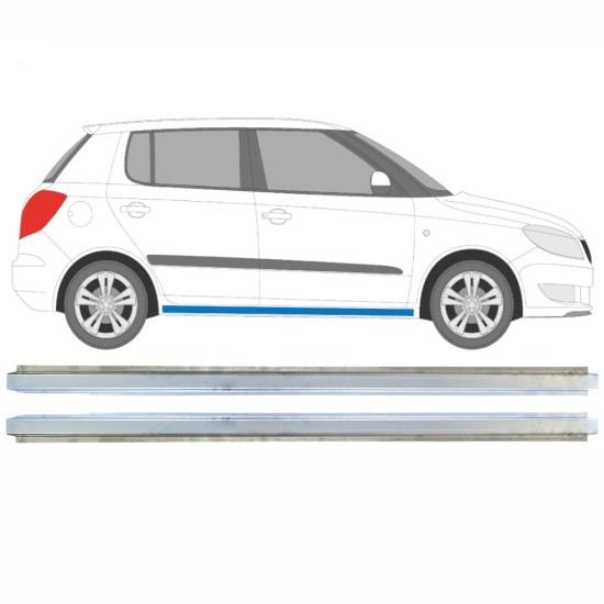 Binnenste reparatie dorpel voor Skoda Fabia II 2007-2015 / Links + Rechts / Set 16893