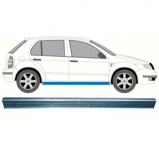 Reparatie dorpel voor Skoda Fabia 1999-2007 / Links = Rechts (symmetrisch) 8595