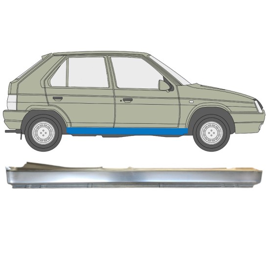 Volledige dorpel voor Skoda Favorit 1989-1995 / Rechts 14879