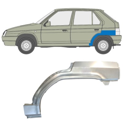 Reparatiepaneel achterspatbord voor Skoda Favorit 1989-1995 / Links 14883
