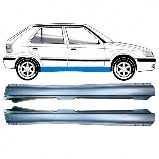 Reparatie dorpel voor Skoda Felicia 1994-2001 / Links + Rechts / Set 10650