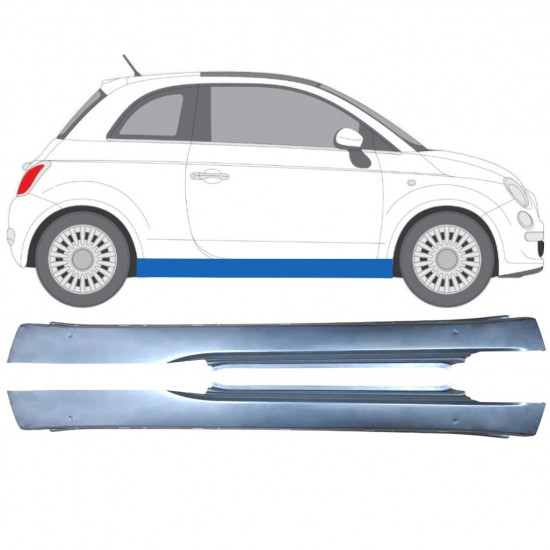 FIAT 500 2007-2018 VOL DORPEL REPARATIEPANEEL / PAAR