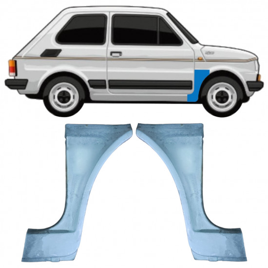 Reparatiepaneel voorspatbord voor Fiat 126p 1972-1994 / Set 11219