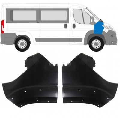 Voorste spatbord voor Fiat Ducato 2014- / Links + Rechts / Set 10557