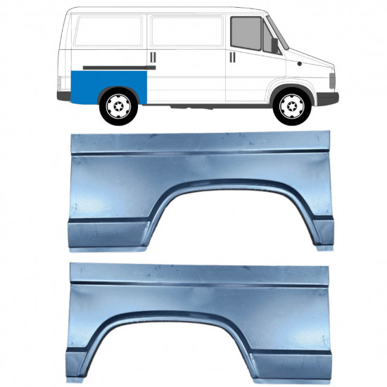 Reparatiepaneel achterspatbord voor Fiat Ducato / C25 / J5 1981-1994 / Links + Rechts / Set 6514