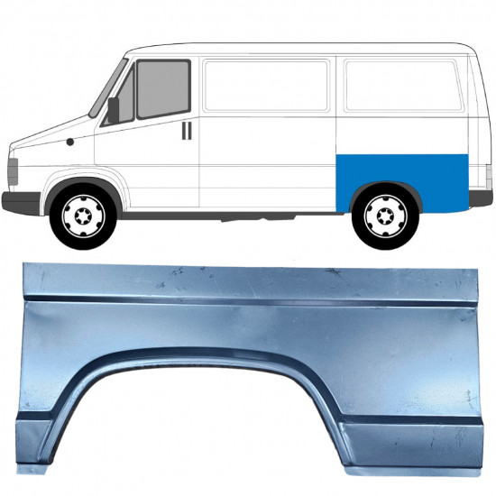 Reparatiepaneel achterspatbord voor Fiat Ducato / C25 / J5 1981-1994 / Links 6516