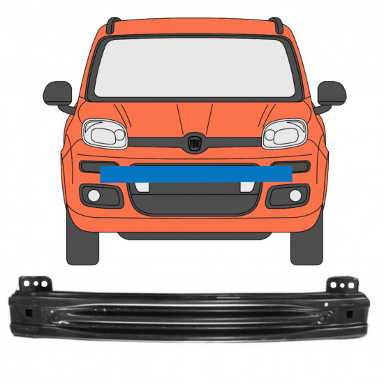 FIAT PANDA 2012- VERSTERKING VOORBUMPER