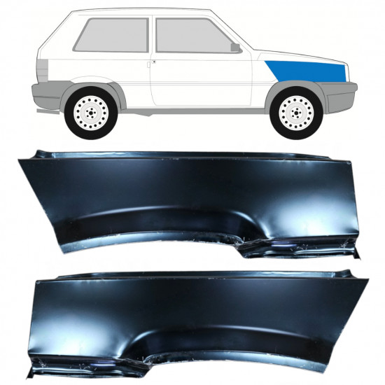 FIAT PANDA 1980-2002 VOORZIJDE FENDER / RECHTS