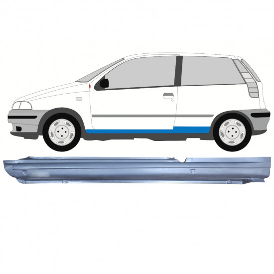 FIAT PUNTO 1 1993-1999 3 DEUR DORPEL REPARATIEPANEEL / LINKS