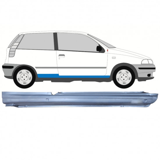 Reparatie dorpel voor Fiat Punto 1 1993-1999 / Rechts 8101