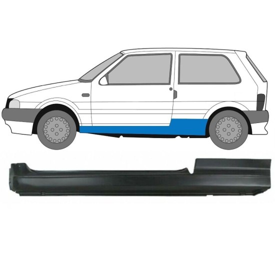 Volledige dorpel voor Fiat Uno 1983-2002 / Links 16012