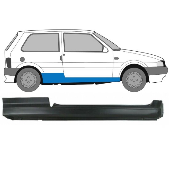 Volledige dorpel voor Fiat Uno 1983-2002 / Rechts 16011