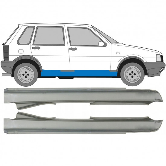 Reparatie dorpel voor Fiat Uno 1983-2002 / Links + Rechts / Set 9666